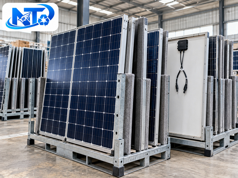 Lô tấm pin cũ cần tách nhóm và đối chiếu model, số lượng cùng tình trạng thực tế